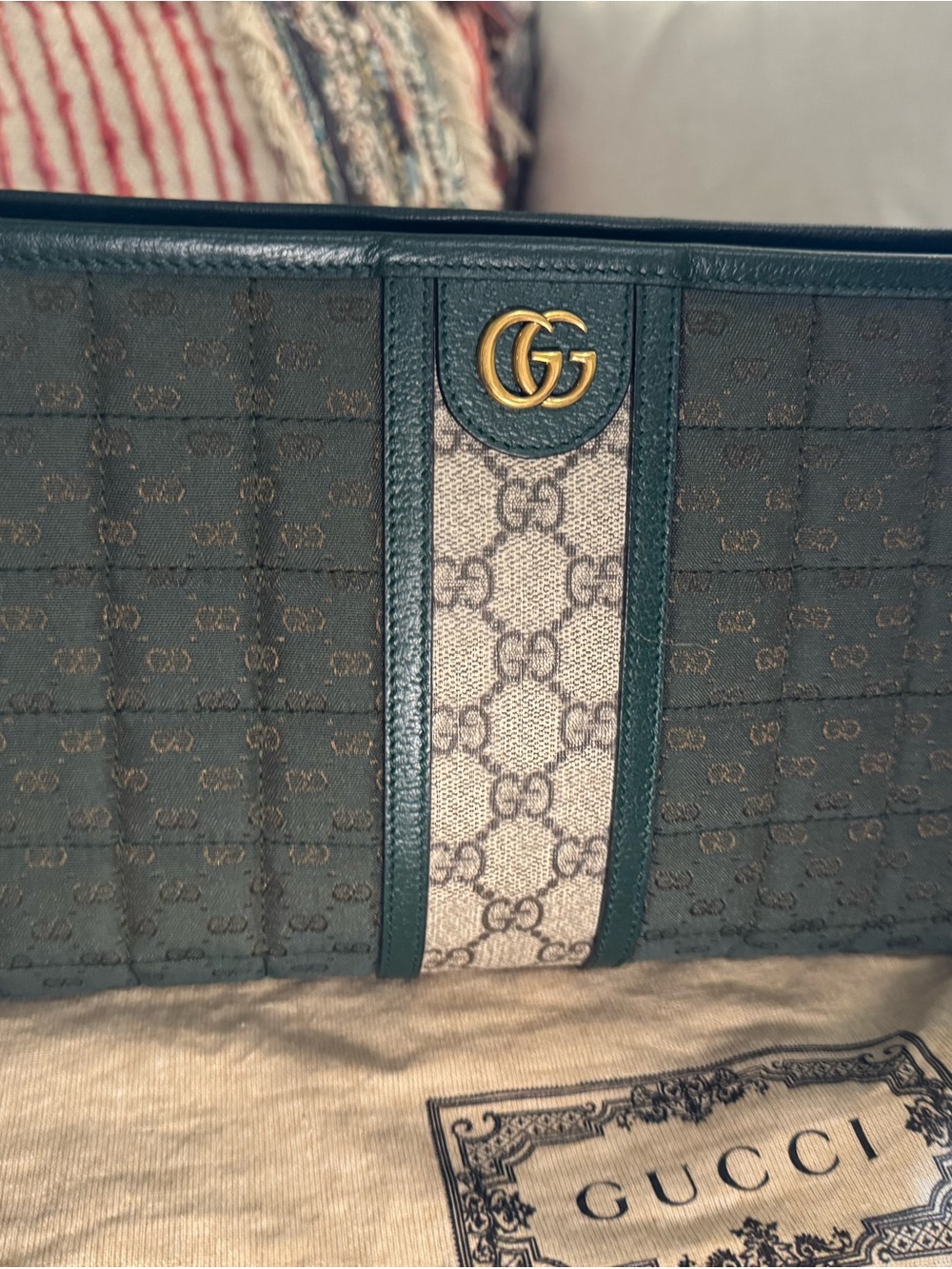Gucci GG Marmont Quilted Leather Bag - Dark Green - Picture 6 of 6